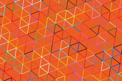 Colorful geometric 3d cubes pattern on orange background Stock Photos