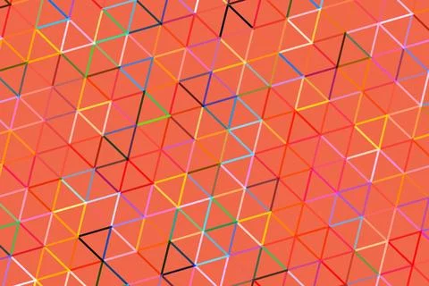 Colorful geometric 3d cubes pattern with vibrant lines Stock Photos