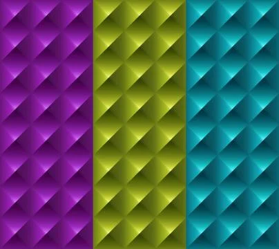 Colorful geometric 3D patterns. Stock Illustration