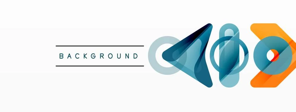 Colorful geometric abstract background. Minimal triangle and square shapes イラスト素材
