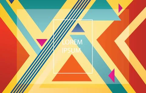 Colorful Geometric Abstract Background Triangle Shape Composition Stock Illustration