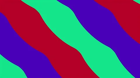 Colorful Geometric Abstract Waves of Red, Green, and Blue Vibrant Dynamic P.. Stockbeeldmateriaal 341927106