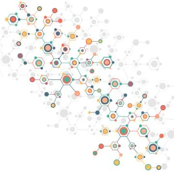 Colorful geometric backdrop Stockillustratie