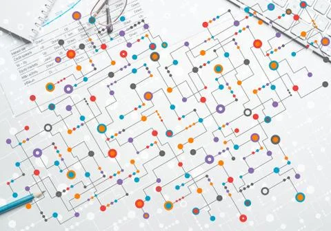 Colorful geometric backdrop Stockillustratie