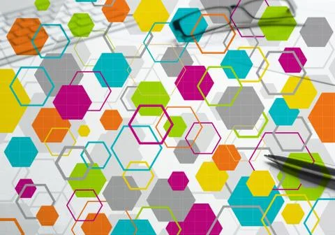 Colorful geometric backdrop 스톡 일러스트