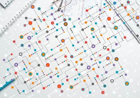 Colorful geometric backdrop Stockillustratie