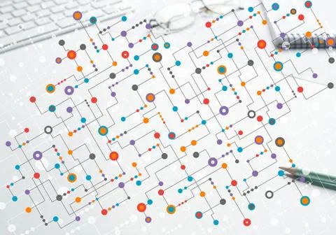 Colorful geometric backdrop Stockillustratie