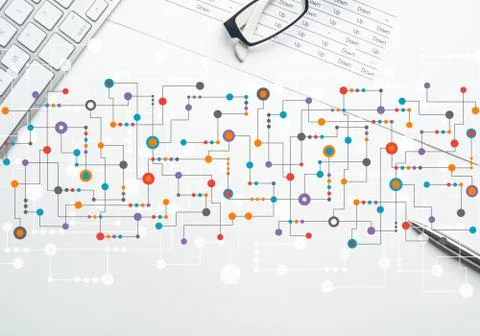 Colorful geometric backdrop Stock Illustration