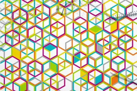 Colorful geometric backdrop Stock Photos