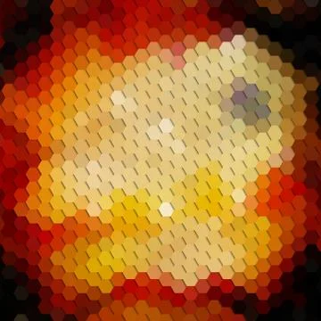 Colorful geometric background, abstract hexagonal pattern vector Stock Illustration
