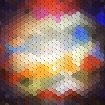 Colorful geometric background, abstract hexagonal pattern vector Stock Illustration