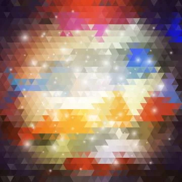 Colorful geometric background, abstract triangle pattern vector Stock Illustration