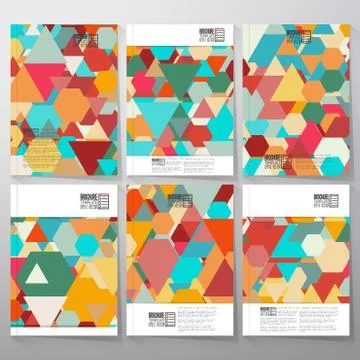 Colorful geometric background, abstract triangle-hexagonal pattern vector Stock Illustration