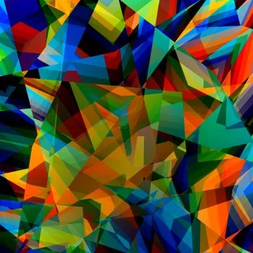 Colorful Geometric Background. Abstract Triangular Pattern. Illustration. Stockillustratie