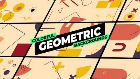Colorful Geometric Background 스톡 After Effects