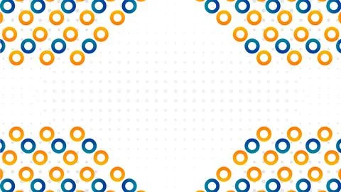 Colorful Geometric Background With Circular Patterns and Open Central Space Stock Illustration