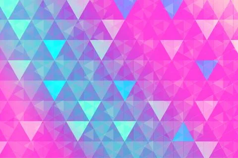 Colorful, geometric background with colorful triangles trendy pattern Stock Illustration