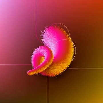 Colorful geometric background with fluid gradient 3D flow shape composition Stock Illustration