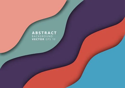 Colorful Geometric Background Overlapping Layered Vector Eps10 Stock Illustration