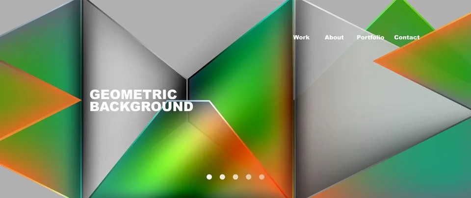 Colorful geometric background with triangles, rectangles, and patterns Illustrazione stock