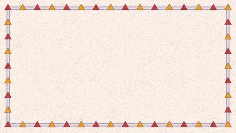 Colorful geometric border with triangular shapes and dots illustration Stock Illustration