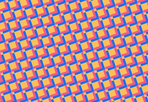 Colorful Geometric Chevron Pattern With Pink, Blue and Yellow Diamond Shape.. Stock Illustration