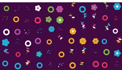 Colorful geometric circles pattern design Stock Illustration