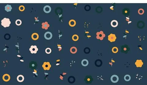 Colorful geometric circles pattern design Stock Illustration