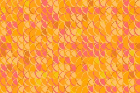 Colorful Geometric Citrus Slice Pattern Background Stock Illustration