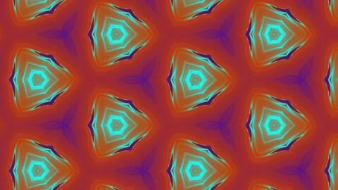 Colorful geometric crystal pattern with flowing abstract motion loop Vídeo Stock 336465307