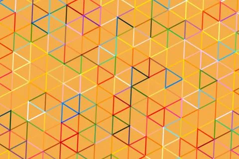 Colorful geometric cubes pattern with bright background Foto stock
