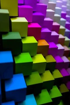 Colorful geometric diagonal background, Graphic design concept, vertical. 3D  Stock Illustration