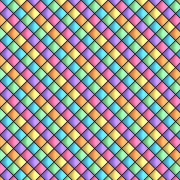 Colorful geometric diamond pattern with rainbow gradient Stock Illustration