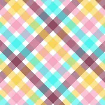 Colorful Geometric Diamond Pattern with Soft Pastel Shades on Clean Background 스톡 일러스트