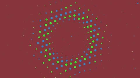 Colorful geometric dots forming a circular pattern Stockillustratie
