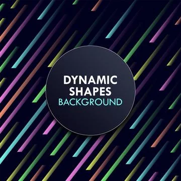 Colorful Geometric Dynamic Stripes Shape Pattern Background Vector Stock Illustration