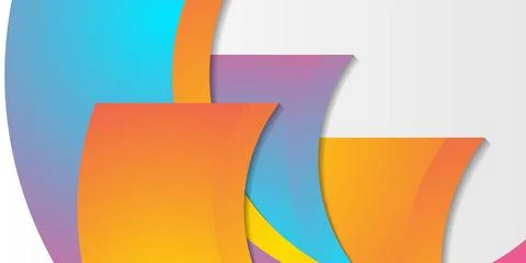 Colorful geometric elements tech abstract minimal background Stock Illustration