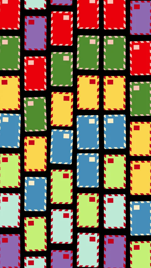 Colorful Geometric Envelope Pattern Motion Graphics Background Vidéo 347485440
