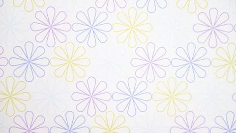 Colorful geometric flower pattern design with pastel tones Stock Illustration