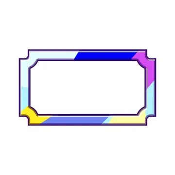 Colorful geometric frame border for modern design Ilustración de archivo