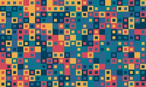 Colorful geometric grid pattern with minimal structure. Ideal for posters, .. Stock Illustration