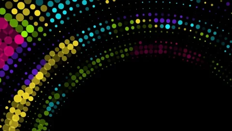 Colorful geometric halftone circular dotted lines pattern, abstract background Video stock 337460588