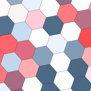 Colorful geometric hexagon pattern for background or wallpaper Stock Illustration