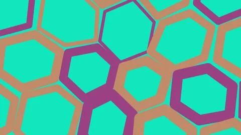 Colorful geometric hexagon pattern background Stock Illustration