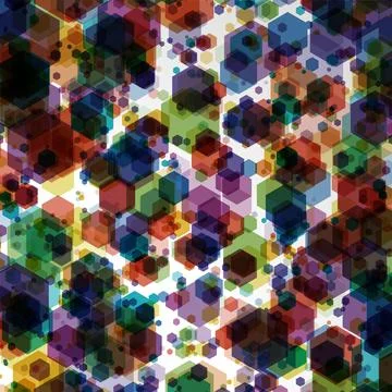 Colorful Geometric Hexagonal Pattern Illustrazione stock