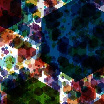 Colorful Geometric Hexagonal Pattern Illustrazione stock