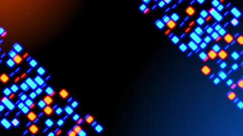 Colorful Geometric LED Pattern in Dark Abstract Digital Artwork Composition Vídeo Stock 341927054