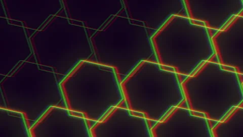 Colorful geometric lines form intriguing pattern Stock Footage 254163794