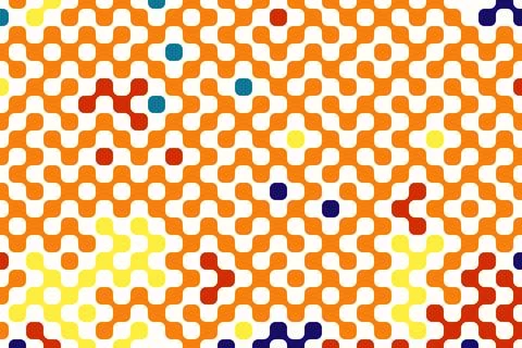 Colorful Geometric Maze Pattern, vector print illustration Stock Illustration