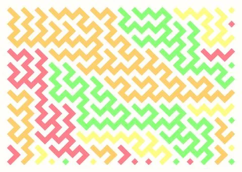 Colorful Geometric Maze Pattern, vector print illustration Stock Illustration